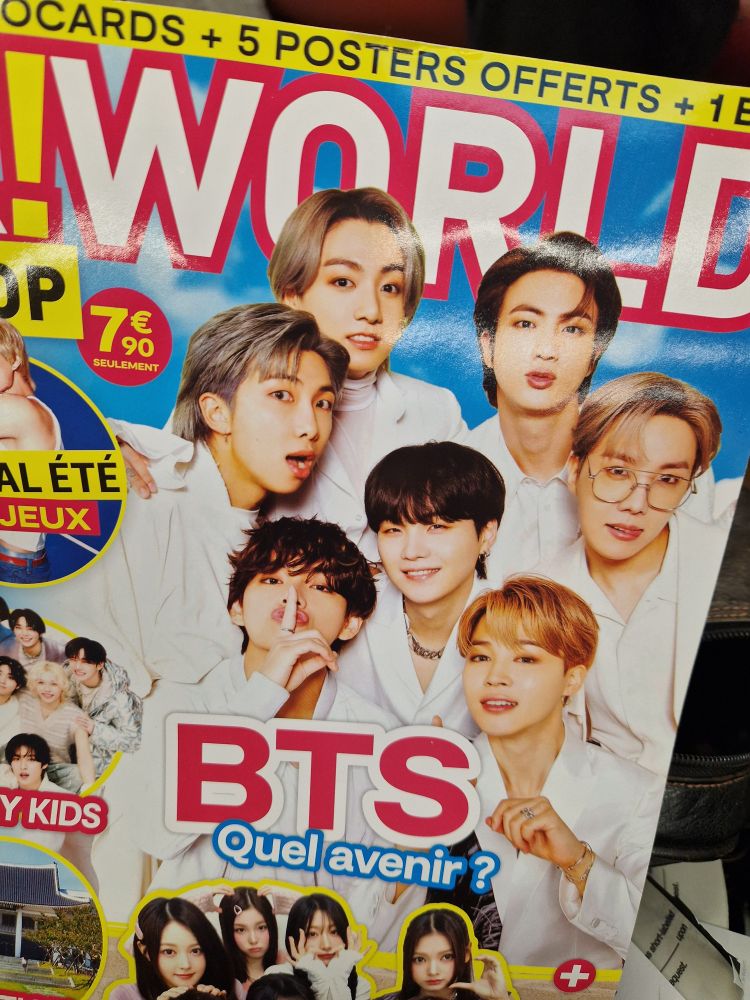 Cover of KPop World magazine with BTS on front cover