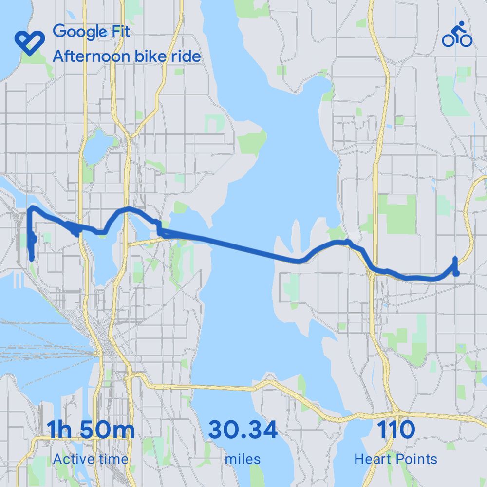 Seattle to Redmond and back.