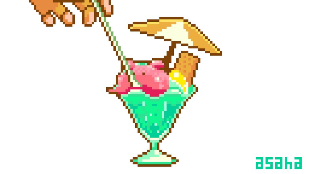 BlueskyではGIFが静止画になってしまうため、普段見逃す一瞬のコマをアップして楽しんでいます。本来は動く作品です。