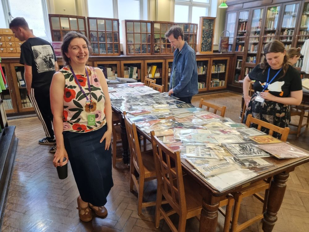The won Ceri Thompson with materials from the archive 