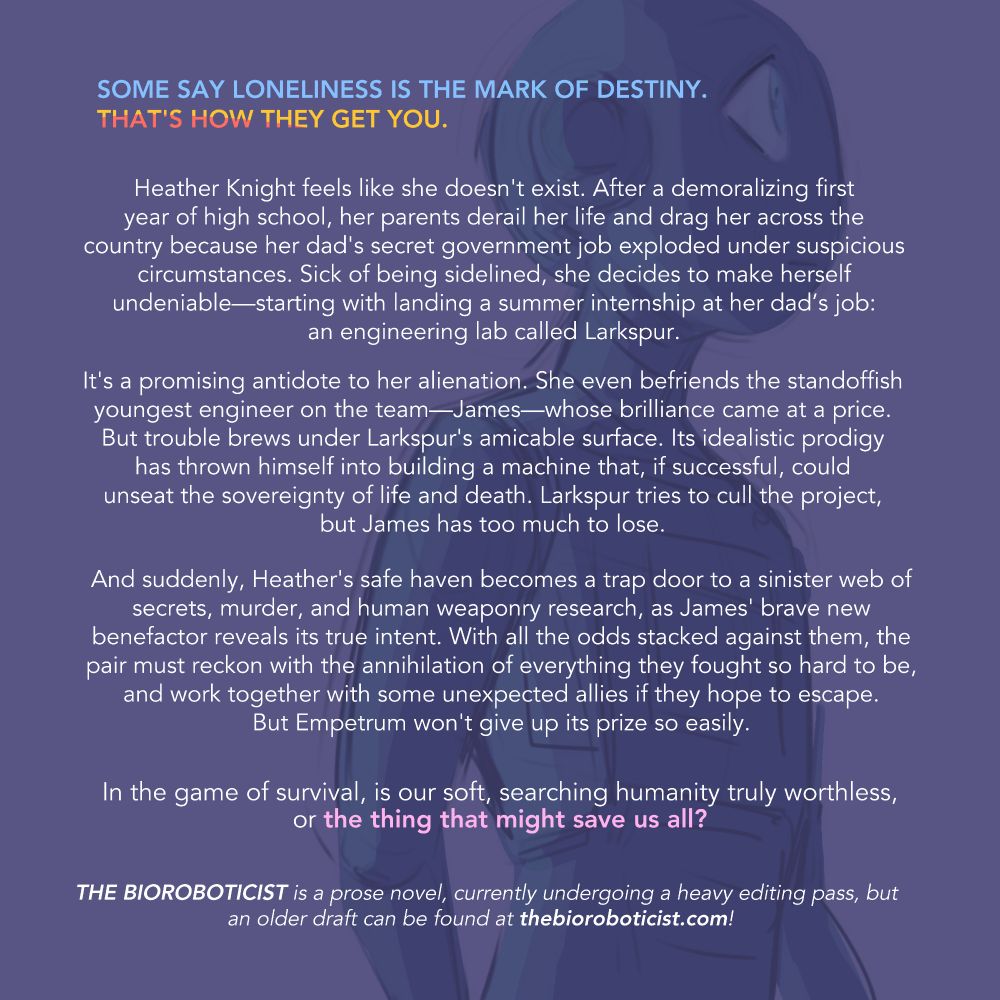 Story synopsis can be found at https://thebioroboticist.com/about/