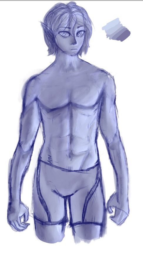 A drawing showing off a model with shading 