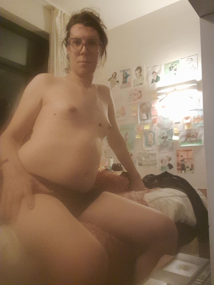 Photo of me in my room, only wearing underpants