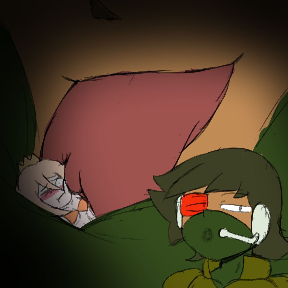 (rare big) Sarge licking a small Puffin