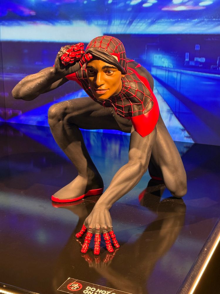 A statue of Miles Morales