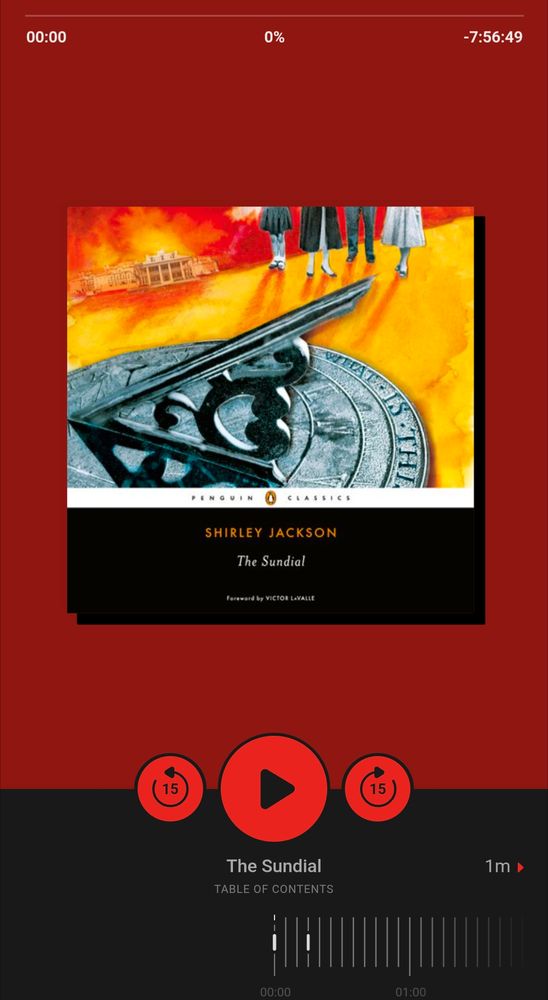 Libby platform showing The Sundial audiobook 