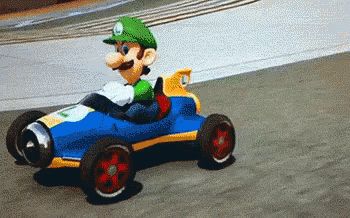 GIF of Luigi giving a death stare. 