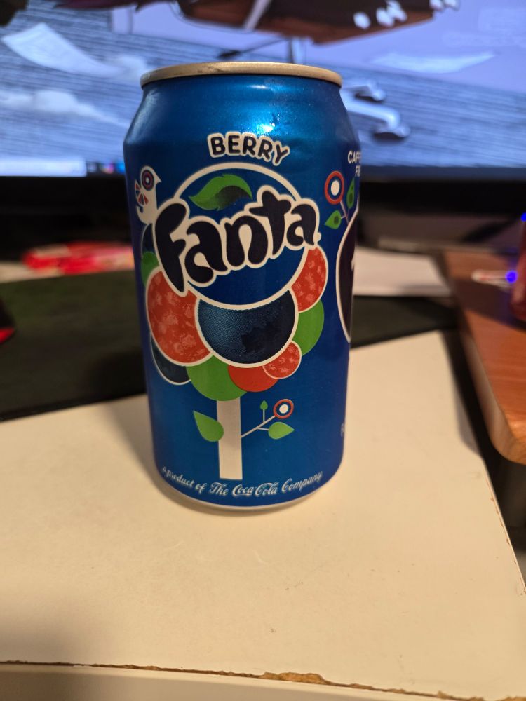 An innocent looking can of Berry Fanta!