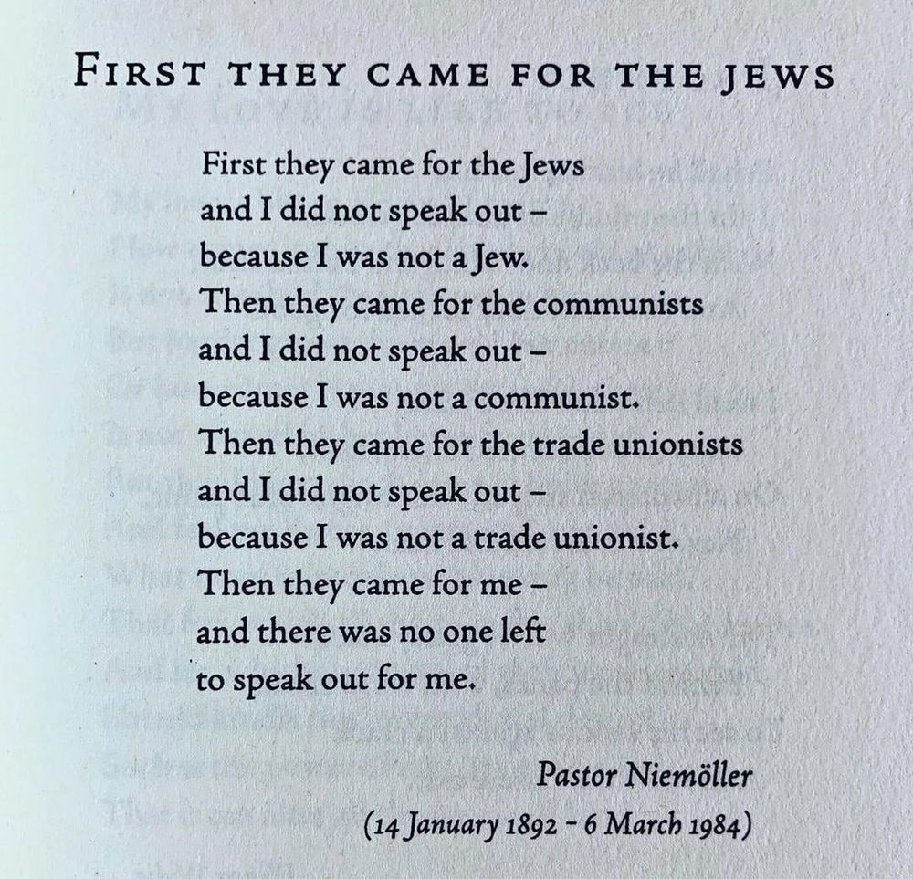 Poem by pastor Niemöller. 