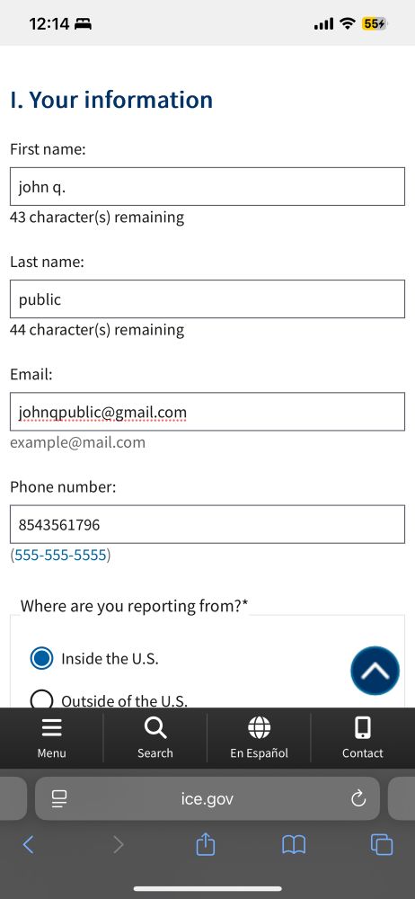 information for the one reporting aka John Q. Public.