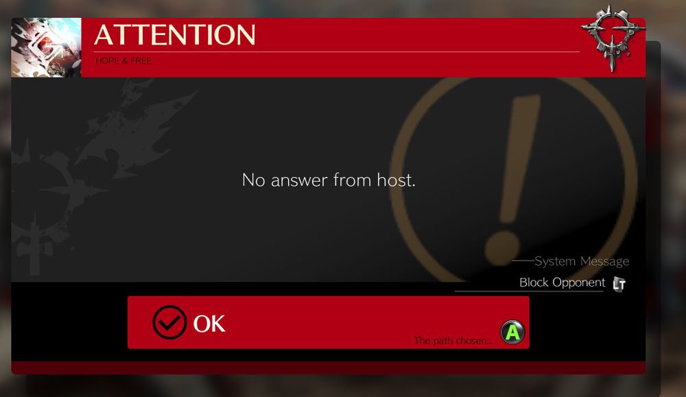 No answer from host.

Ok :(