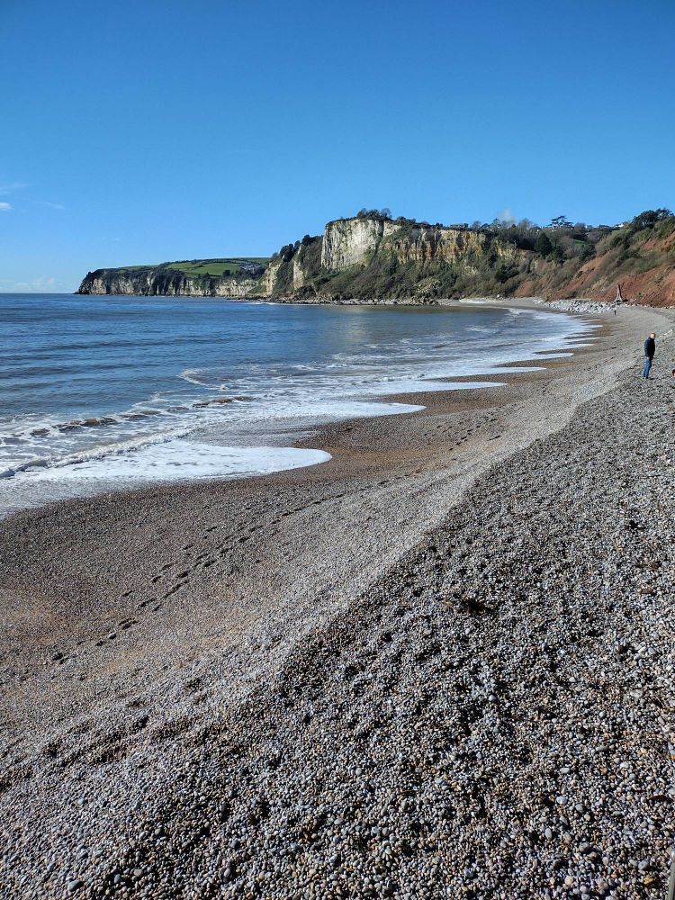 Seaton, Devon beach on Saturday morning.