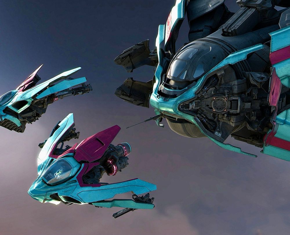 Detached ships flying 
