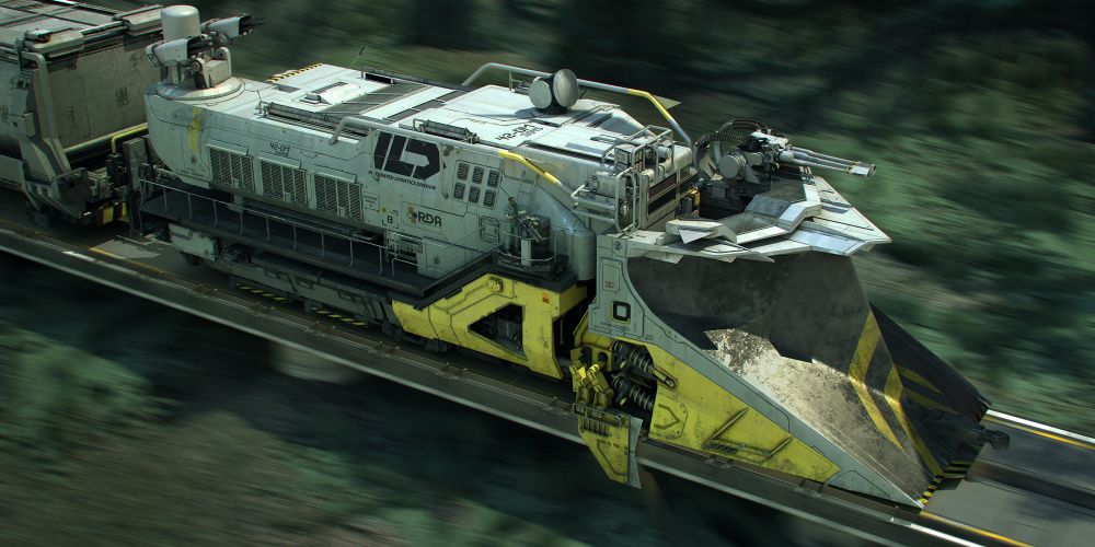 Meglev train crossing the Pandora jungle 
