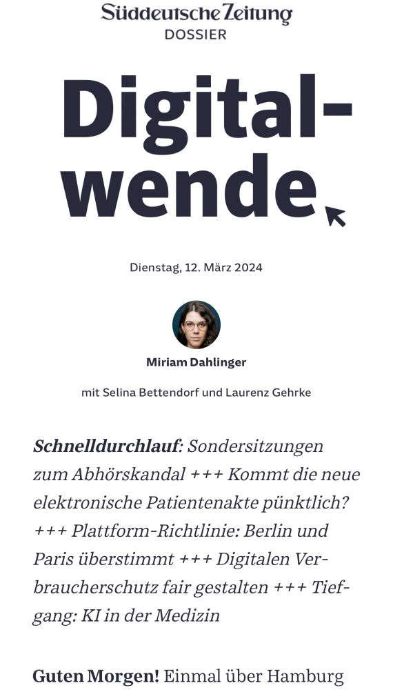 Screenshot von SZ Dossier Digitalwende