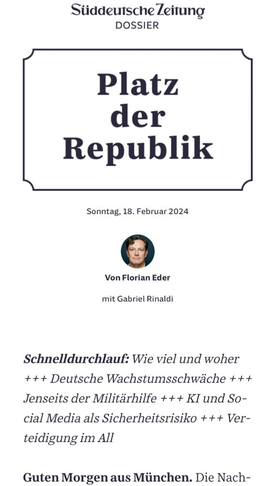 Screenshot von SZ Dossier Platz der Republik