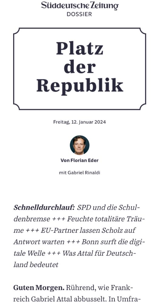Screenshot von SZ Dossier Platz der Republik