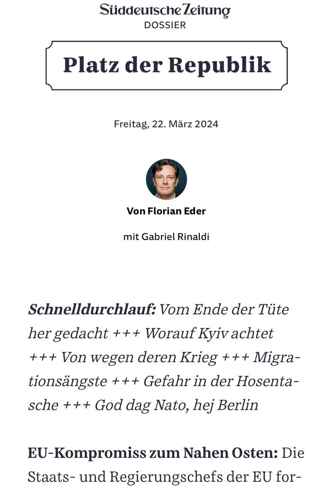 Screenshot von SZ Dossier Platz der Republik