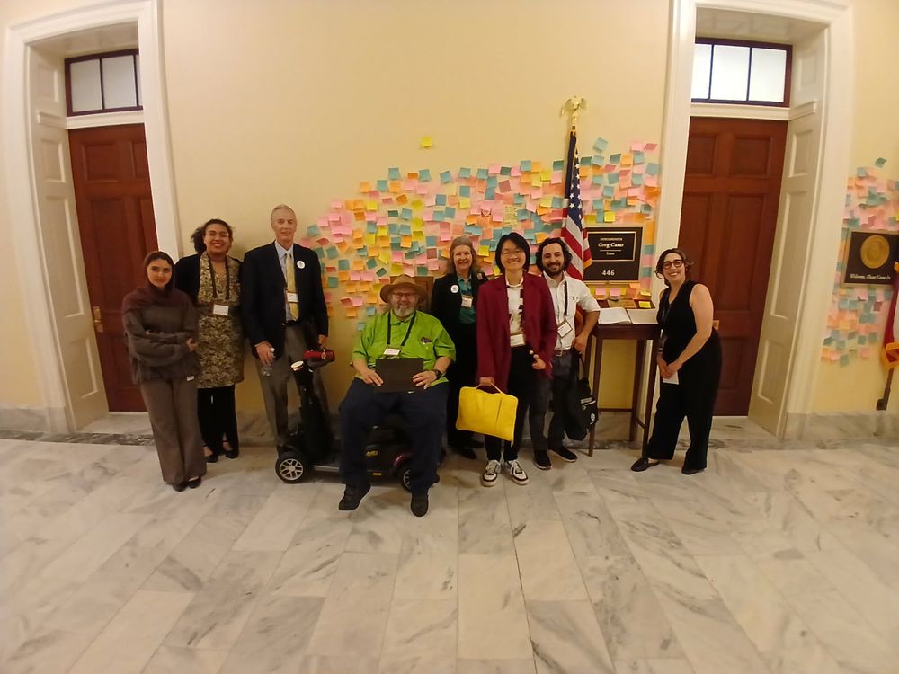 CCL Lobby Team for TX35 (Rep. Greg Casar) with staff member Ann Oliviera (right). Tuesday, July 22, 2025 in the Cannon Building.