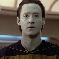 Data from Star Trek: The Next Generation, looking blankly perplexed in his maize-toned jumpsuit.