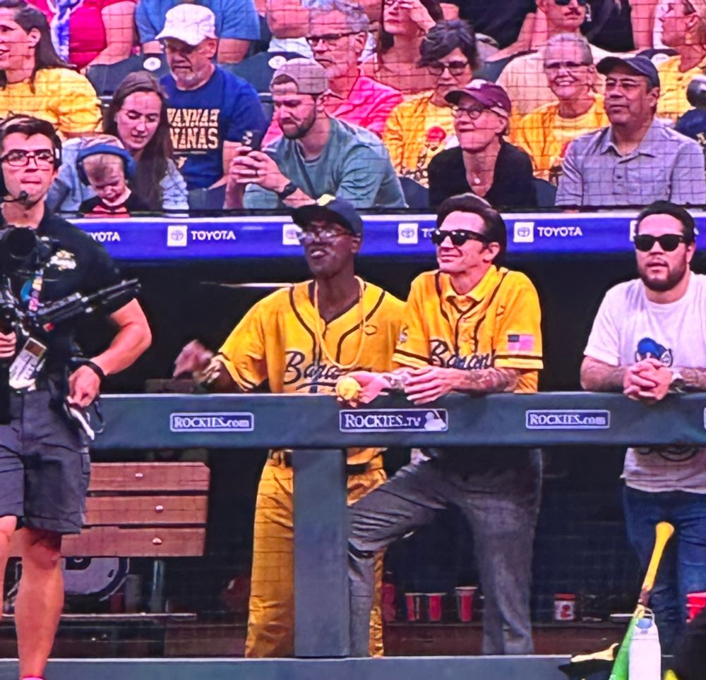 Picture of Drake Bell or someone who looks like Drake Bell at a Savannah Bananas game 