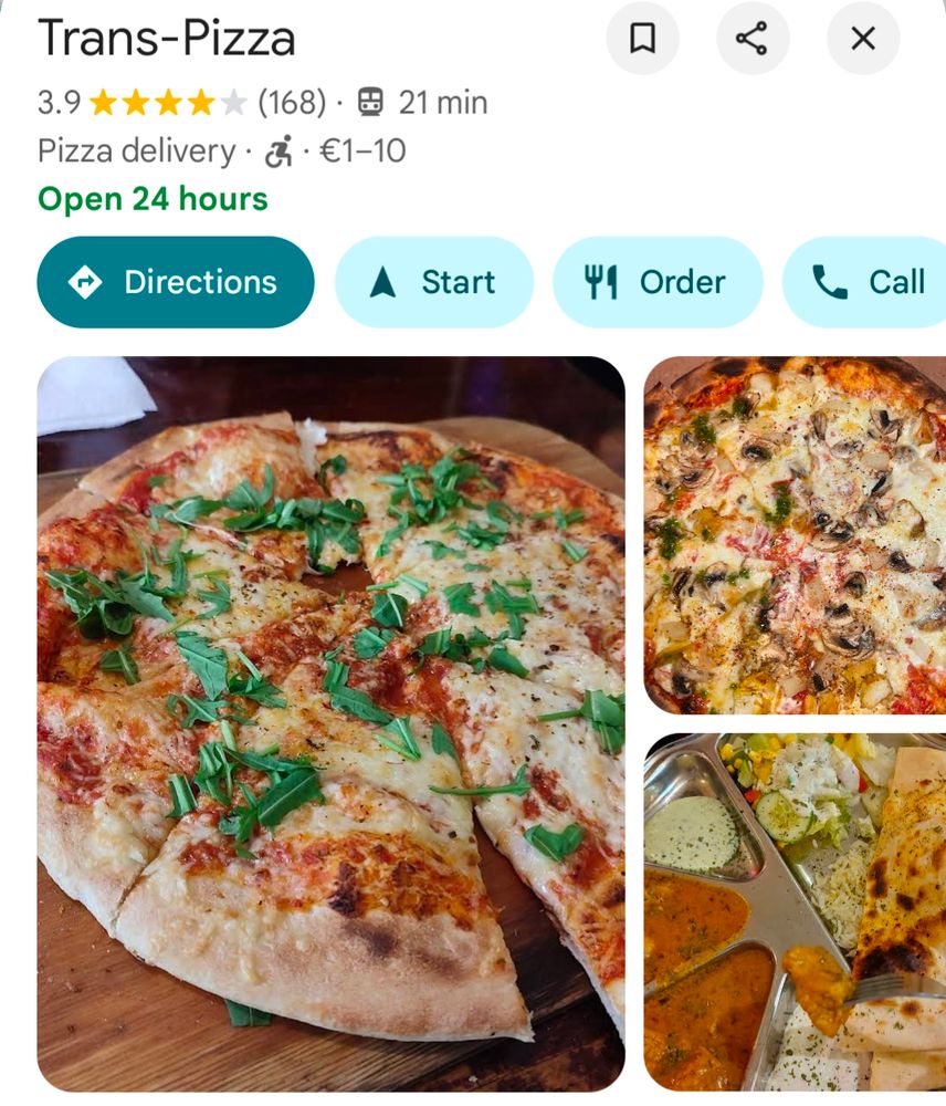 Restaurant called trans pizza