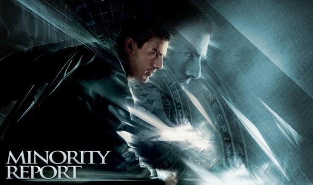 Movie poster of Minority Report featuring Tom Cruise