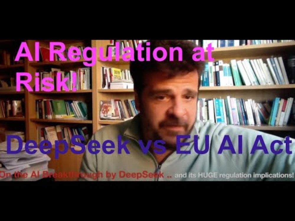 On the AI Breakthrough by DeepSeek and its HUGE regulation implications!