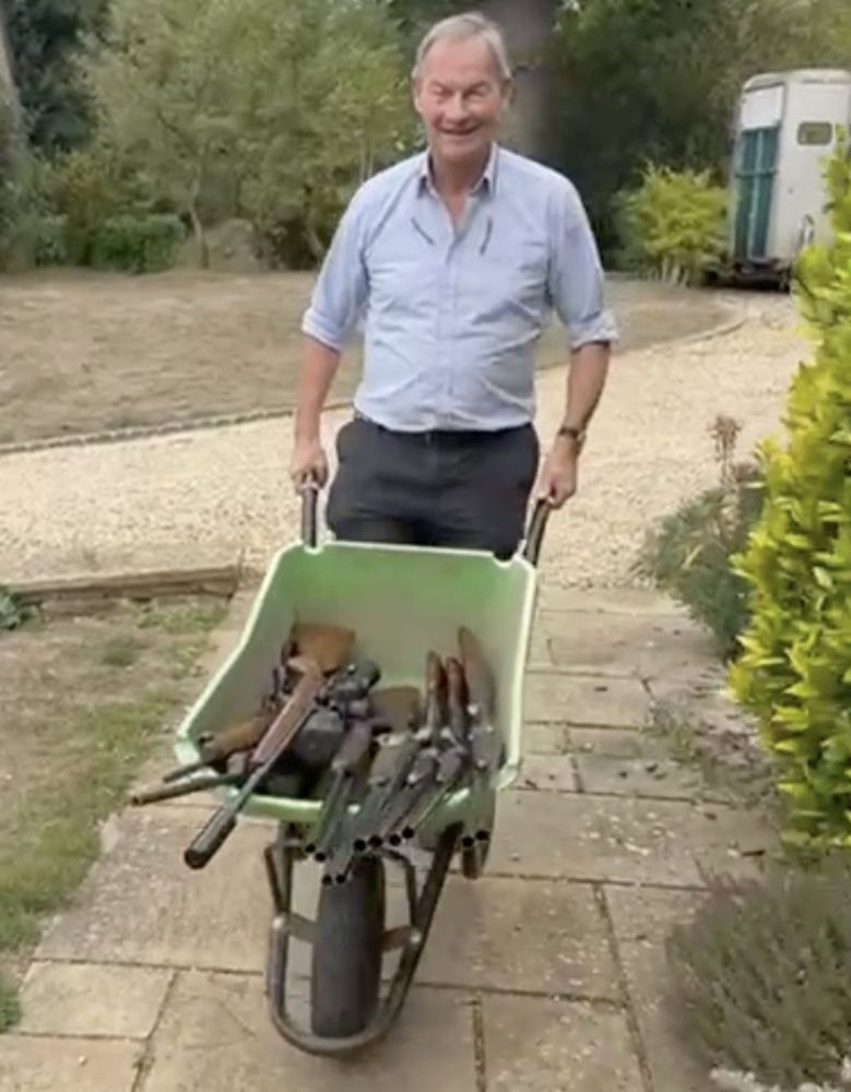 The guns were confiscated in an armed police raid…