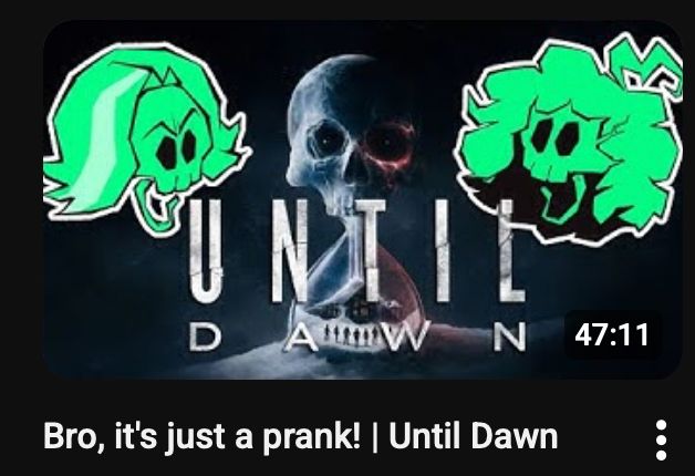 screenshot of the Game Grumps' new video, their first episode of Until Dawn.