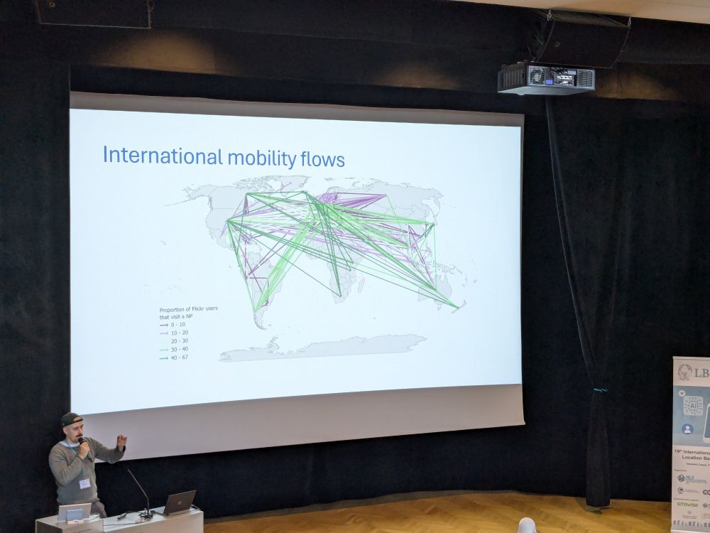 Matti presenting his work on global flows of nature-based tourism.