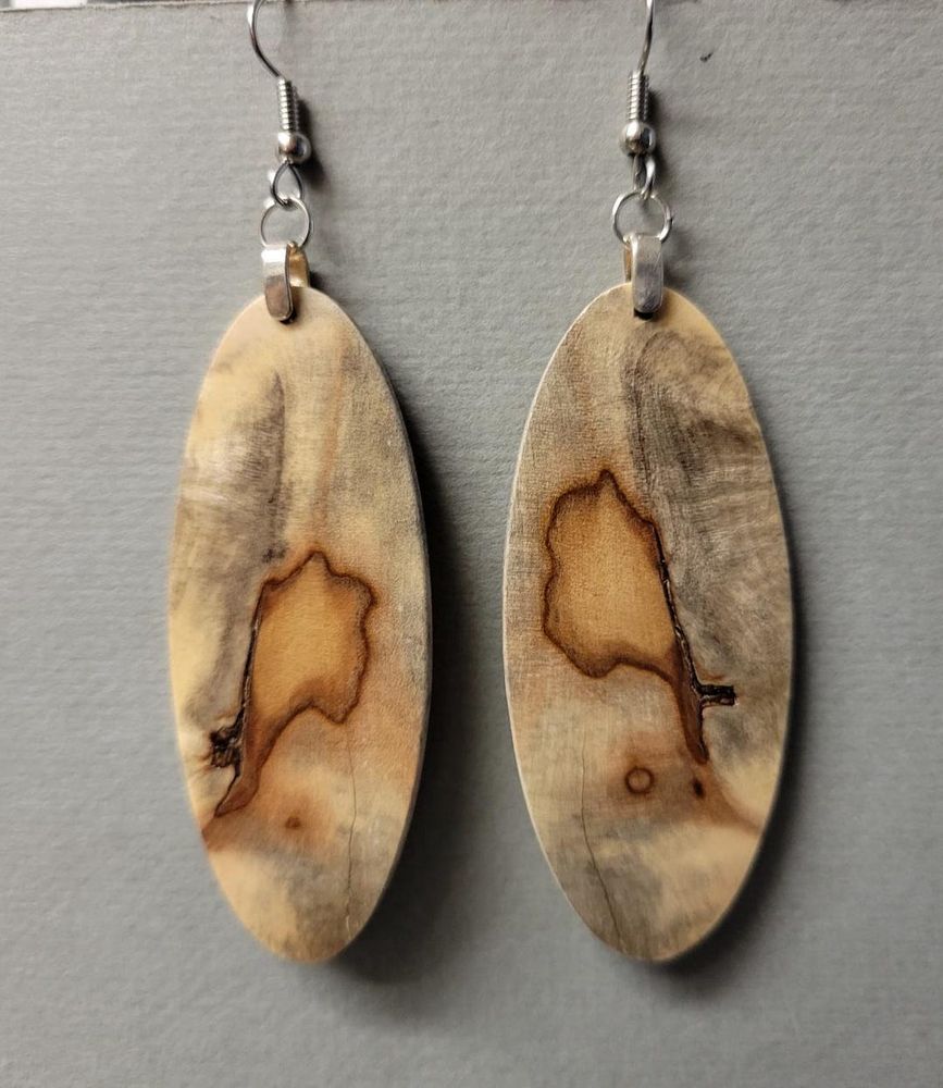 Unique, Buckeye Burl Thin Exotic Wood Earrings Drop Earrings Handmade Exoticwoodjewelryand rtobaison - Etsy