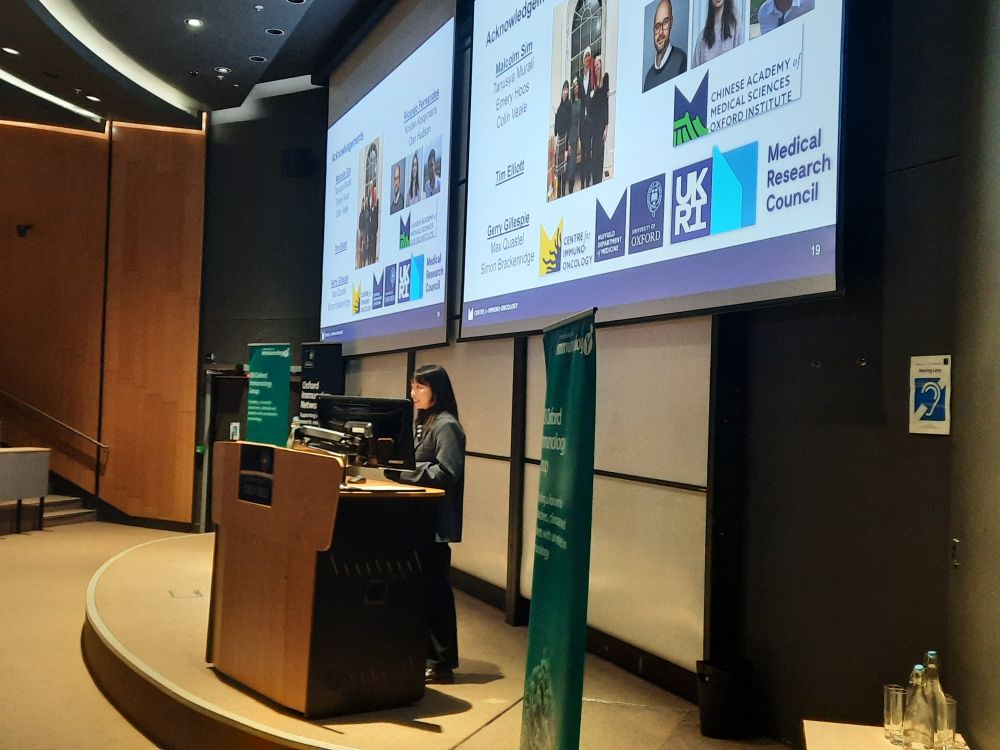 Beining Li giving a talk 
