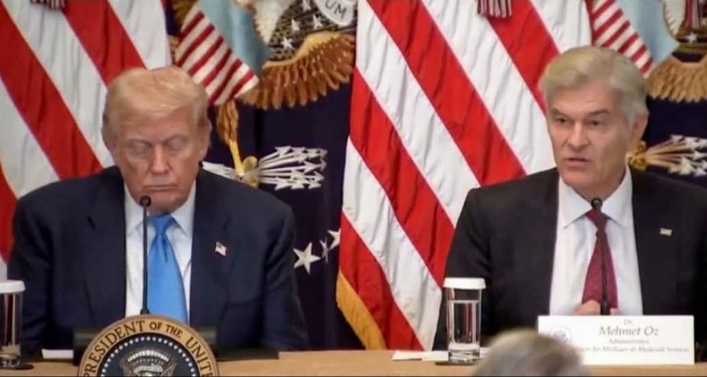 Trump sleeping during a meeting