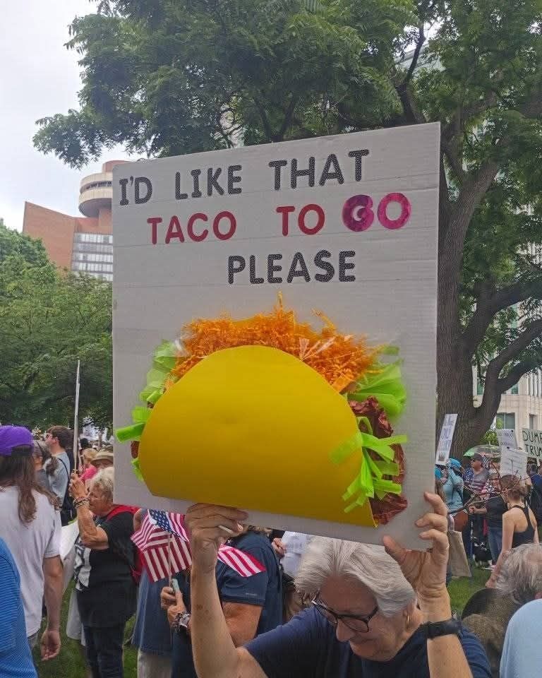 I'd like that taco to go please