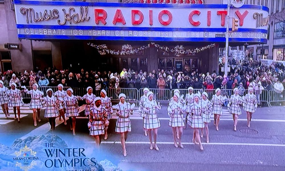 The Rockettes in front of Radio City Music Hall