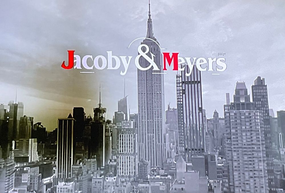 Screenshot of Jacoby & Meyers ad on TV