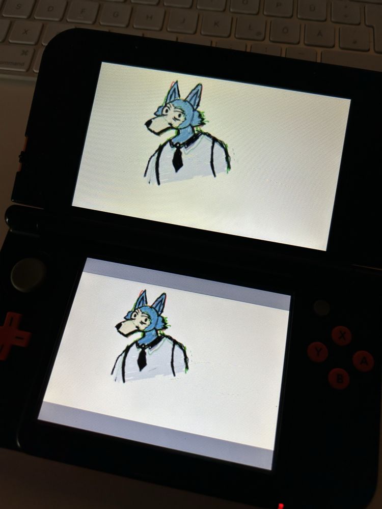 Doodle done on a New nintendo 3ds of Legoshi from beastars