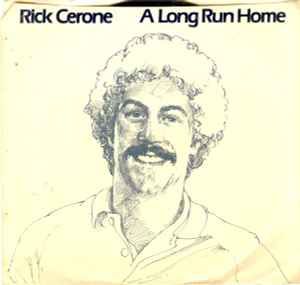 The cover of Rick Cerone's charity single, "A Long Run Home", featuring a drawing of Rick Cerone in pencil with curly hair and a mustache. 