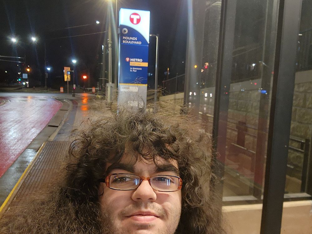 Selfie at the Mounds Boulevard station on the METRO Gold Line
