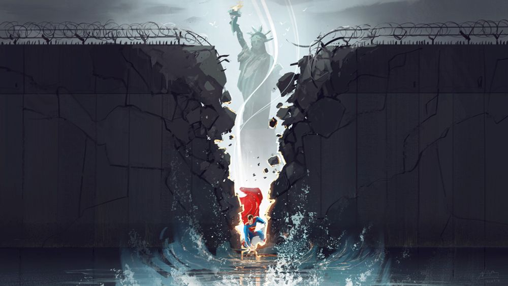viral painting I did in 2017 to protest the then-immigration ban