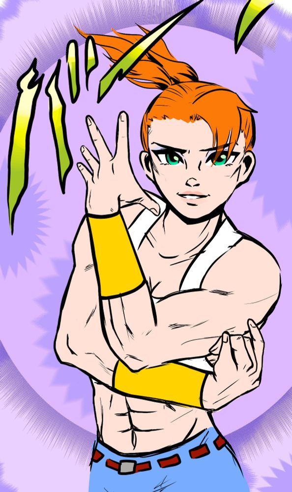 Titanium Maiden fan art by @maroondrops.bsky.social 