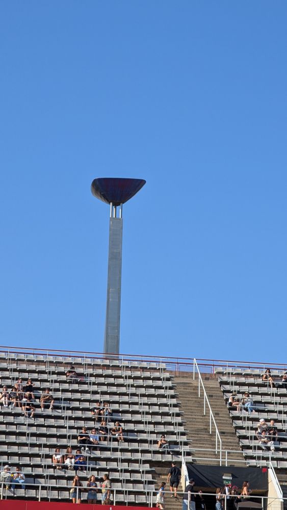 The brazier atop Estadi olímpic Lluís Companys in Barcelona.