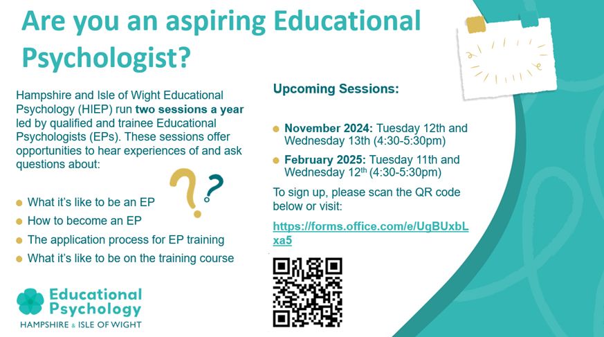 This refers to two sessions run by Hampshire for aspiring EPs on 12th and 13th November at 4.30-5.30 and 11th and 12th Feb at the same time
