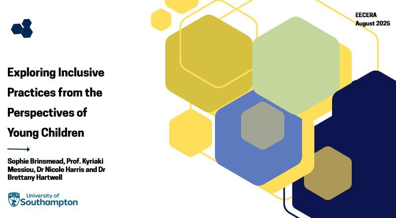 Title slide of a presentation explorimg inclusive practices from the perspective of young children
