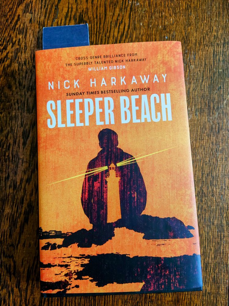 The cover of Sleeper Beach by Nick Harkaway