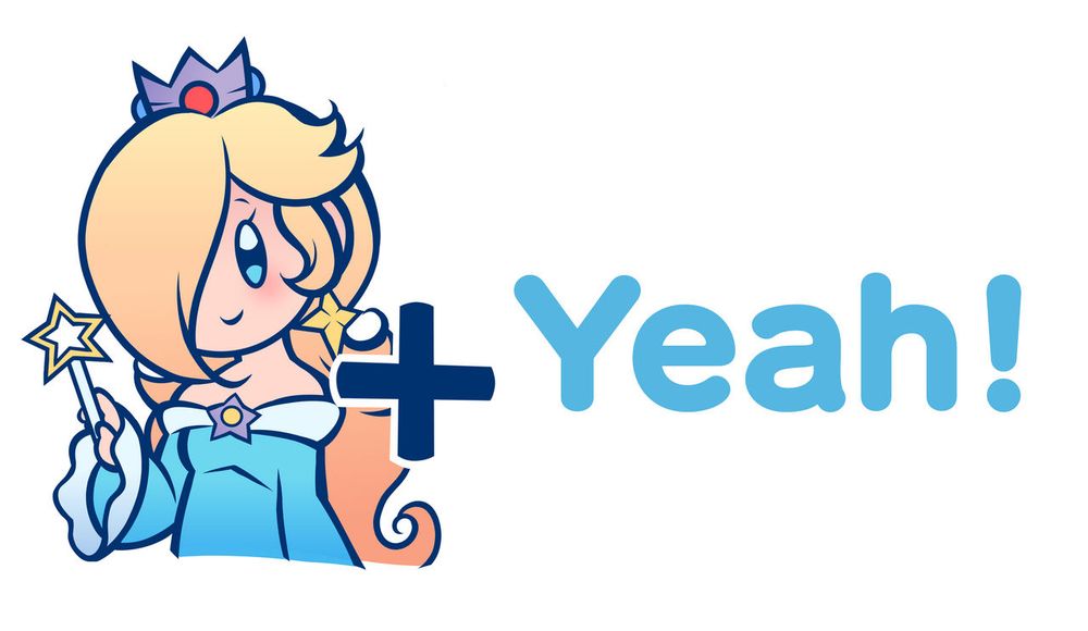A meme template of Rosalina drawn in the Miiverse Yeah! button, Rosalina is holding a wand in her hand with a “Yeah!” On the right 