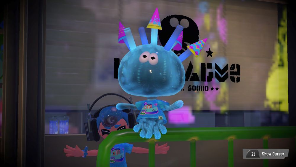 Screenshot from Splatoon 3 on Nintendo Switch 2 of a team sea jellyfish 