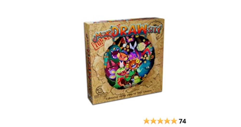 Amazon.com: Deep Water Games MonsDRAWsity Top Secret Version, Drawing Party Game 8+, 3-8 Players : Toys & Games