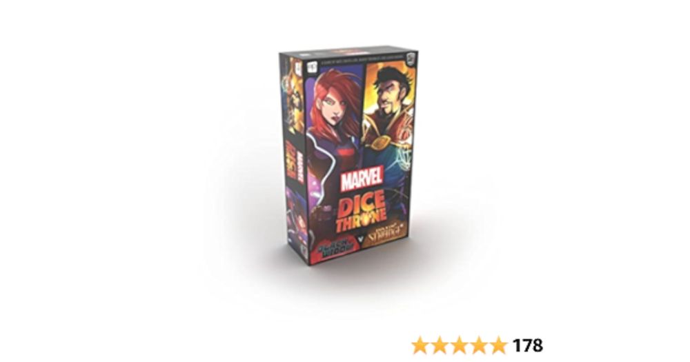 Amazon.com: USAopoly Marvel Dice Throne | 2 Hero Box Featuring Black Widow, Doctor Strange | Standalone Competitive Dice Game | Officially-Licensed Marvel Game | Compatible with The Dice Throne Ecosys...